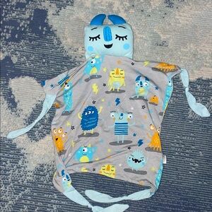 Little Sleepies Light Blue Monster Lovey Blanket